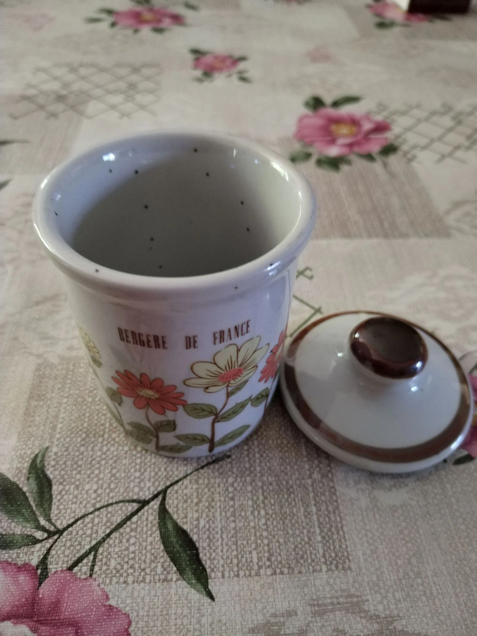 Zeer mooie vintage retro pot van geglazuurd aardewerk, bergère de France. – photo 5